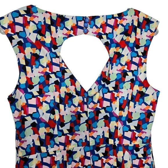 PLENTY By Tracy Reese Geometric Sheath Pencil Dress Cutout Size 6 - Picture 9 of 12